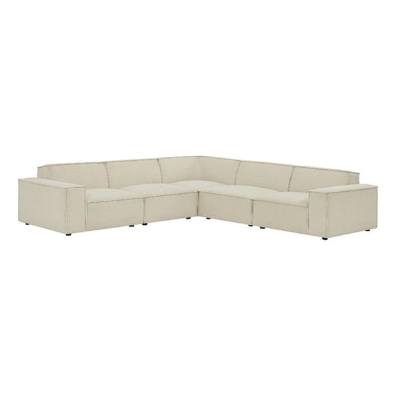 Restore 5-Piece Performance Fabric Upholstered Modular L-Shaped Sofa