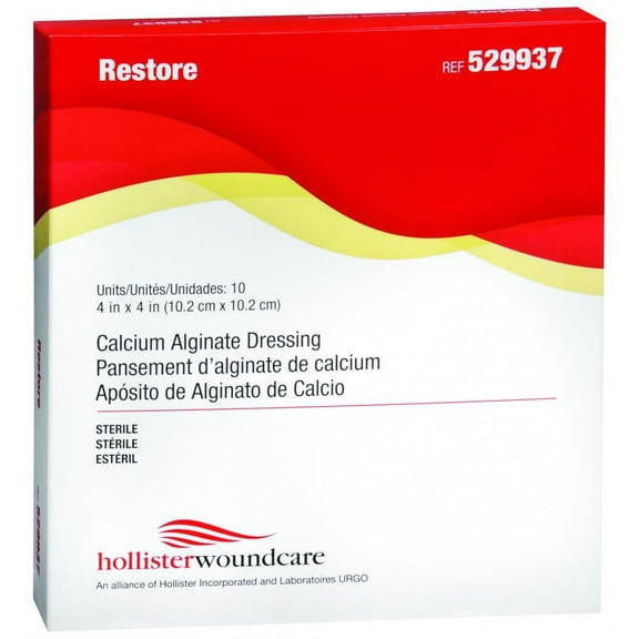 Restore Calcium Alginate Dressing, 4 x 4 Inch, Sterile, 10 Count