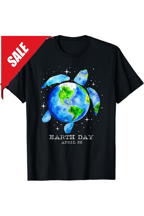Restore Earth Sea Turtle Art Save The Planet T-Shirt