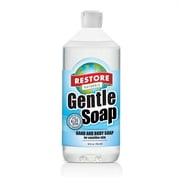 Restore Naturals Liquid Gentle Soap for Hand and Body, Best Hand and Body Soap - 32oz Bottles - 1 Bottle