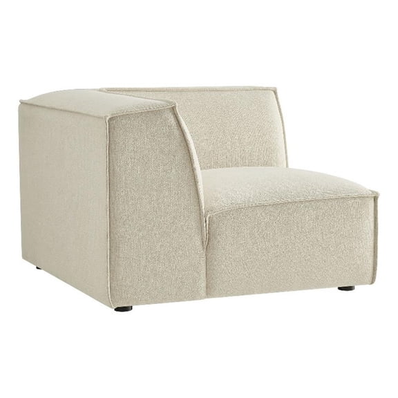 Restore Performance Fabric Upholstered Modular Corner Chair in Ecru