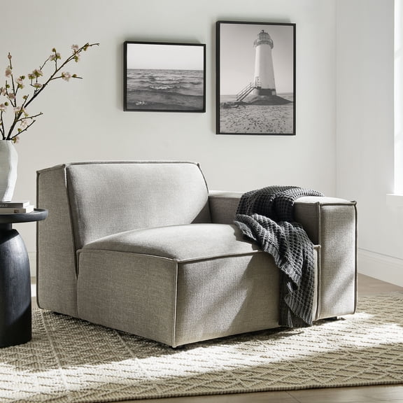Restore Performance Fabric Upholstered Right-Facing Modular Lounge Chair