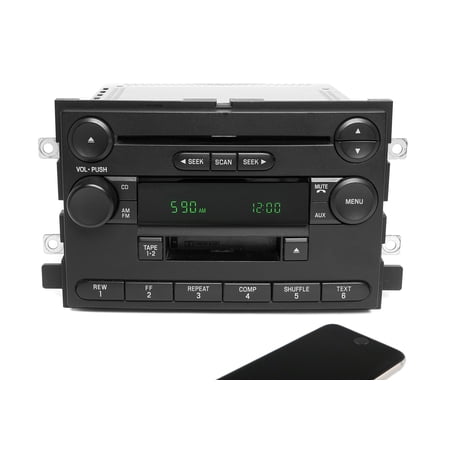Restored 04 Ford F-150 AM FM Cassette CD Player Radio w Bluetooth Up 4L3T-18C868-FD (Refurbished)