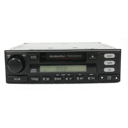 Restored 2000-2001 Subaru Legacy Radio AM FM Cassette Player 86201AE08A - Face P120 (Refurbished)