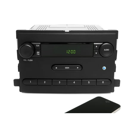 Restored 2005 Ford Freestar Single OEM AM FM Radio with Bluetooth Upgrade 5F2T18K810AA (Refurbished)