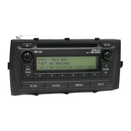 Restored 2012-2014 Toyota Prius AM FM Radio Single Disc CD Player 86120-52D10 Face 518C1 (Refurbished)