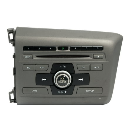 Restored 2012 Civic Honda AM FM Radio Receiver Single Disc CD Player 39100-TR0-A315-M1 (Refurbished)