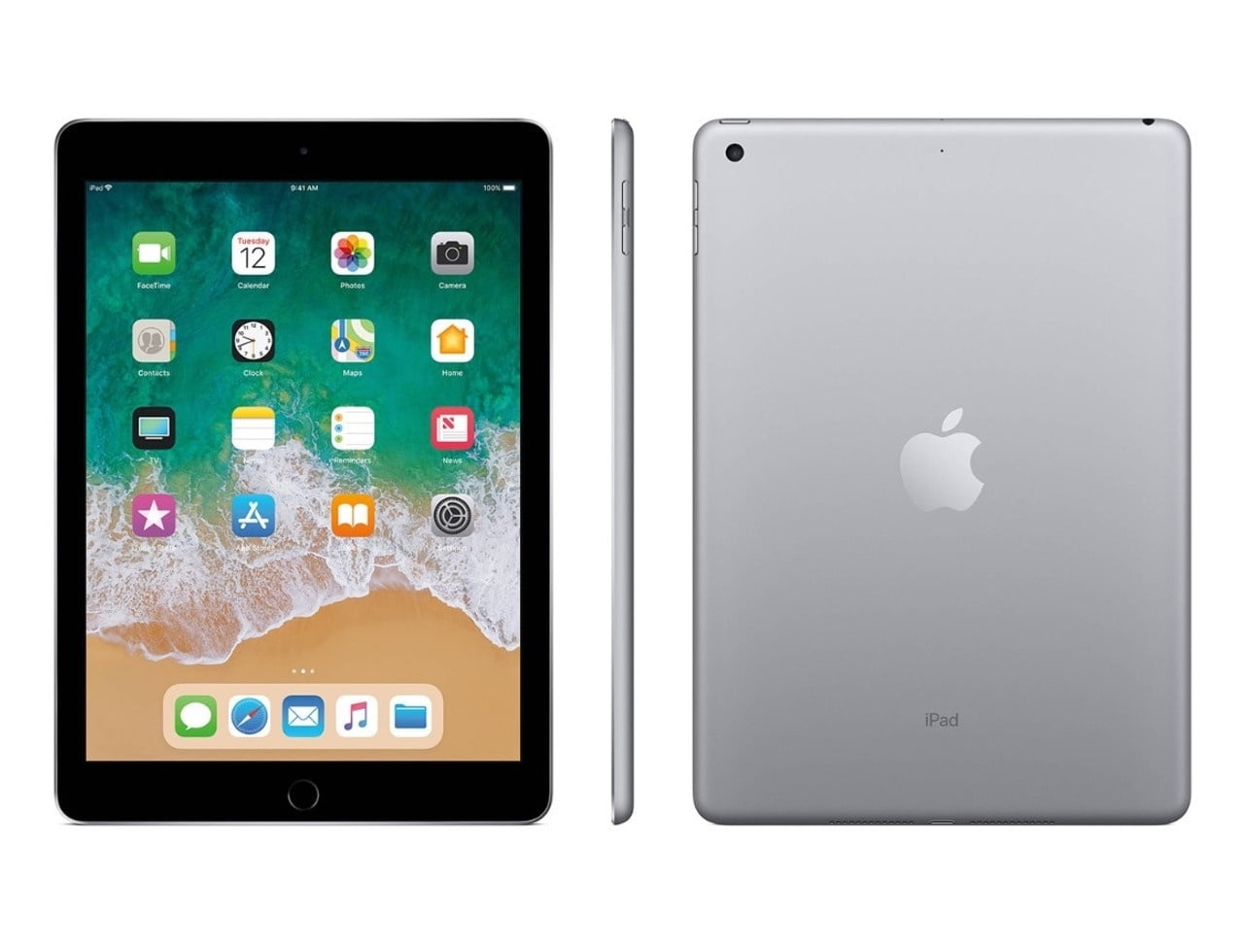 Restored 2017 Apple iPad Wi Fi 32 GB Space Gray 5th Generation Refurbished