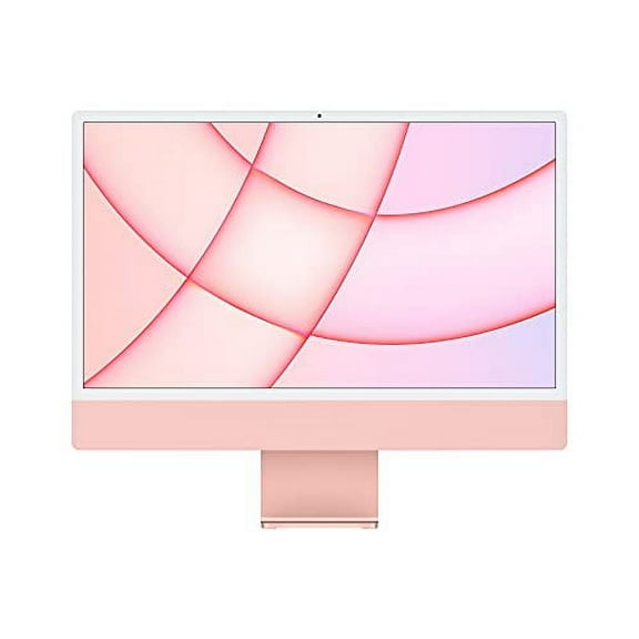 Restored Apple iMac 24-inch Desktop Computers, Apple M1, 8GB, 256GB SSD, Pink (Refurbished)
