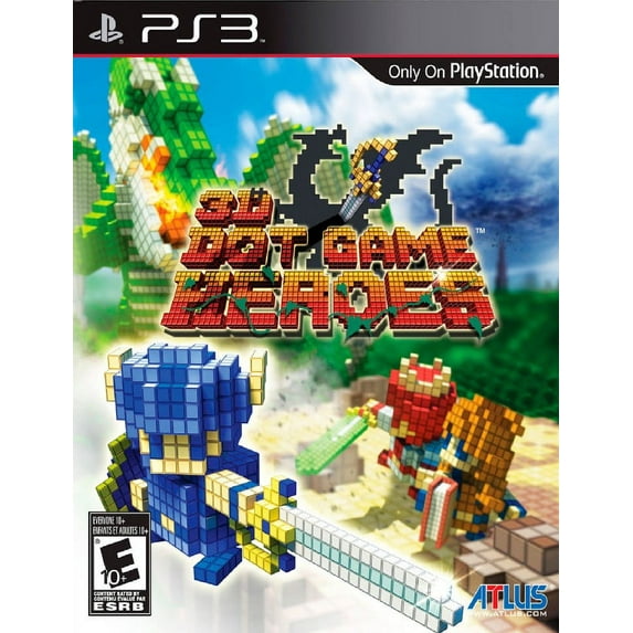 Restored 3D Dot Game Heroes (Playstation 3, 2010) RPG Game (Refurbished)