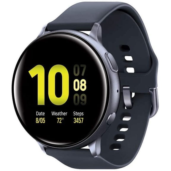 Restored 44mm Samsung Galaxy Watch Active 2 Aqua Black (Refurbished)