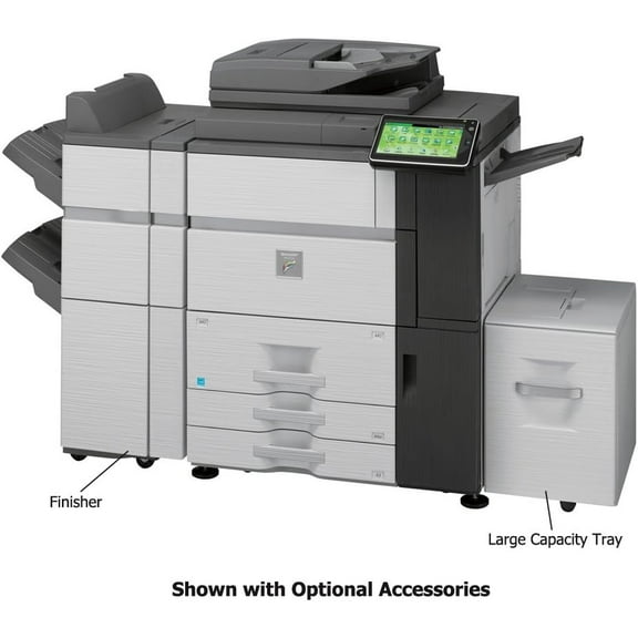 Restored Sharp Multifunction Laser Printer - 70ppm, Copy, Print, Scan, Auto Duplexing, Network, 2 High Capacity Tandem Trays MX-7040N A3/A4
