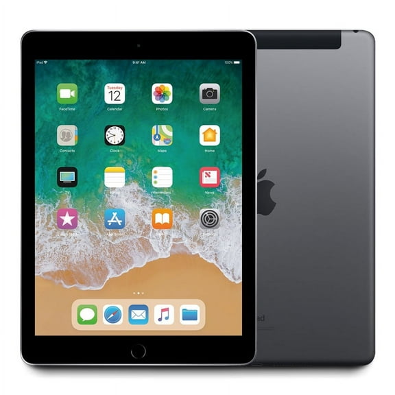 Restored APPLE IPAD 6TH GEN 9.7" 32GB WIFI + CELLULAR MR6R2LL/A - SPACE GRAY (Refurbished)