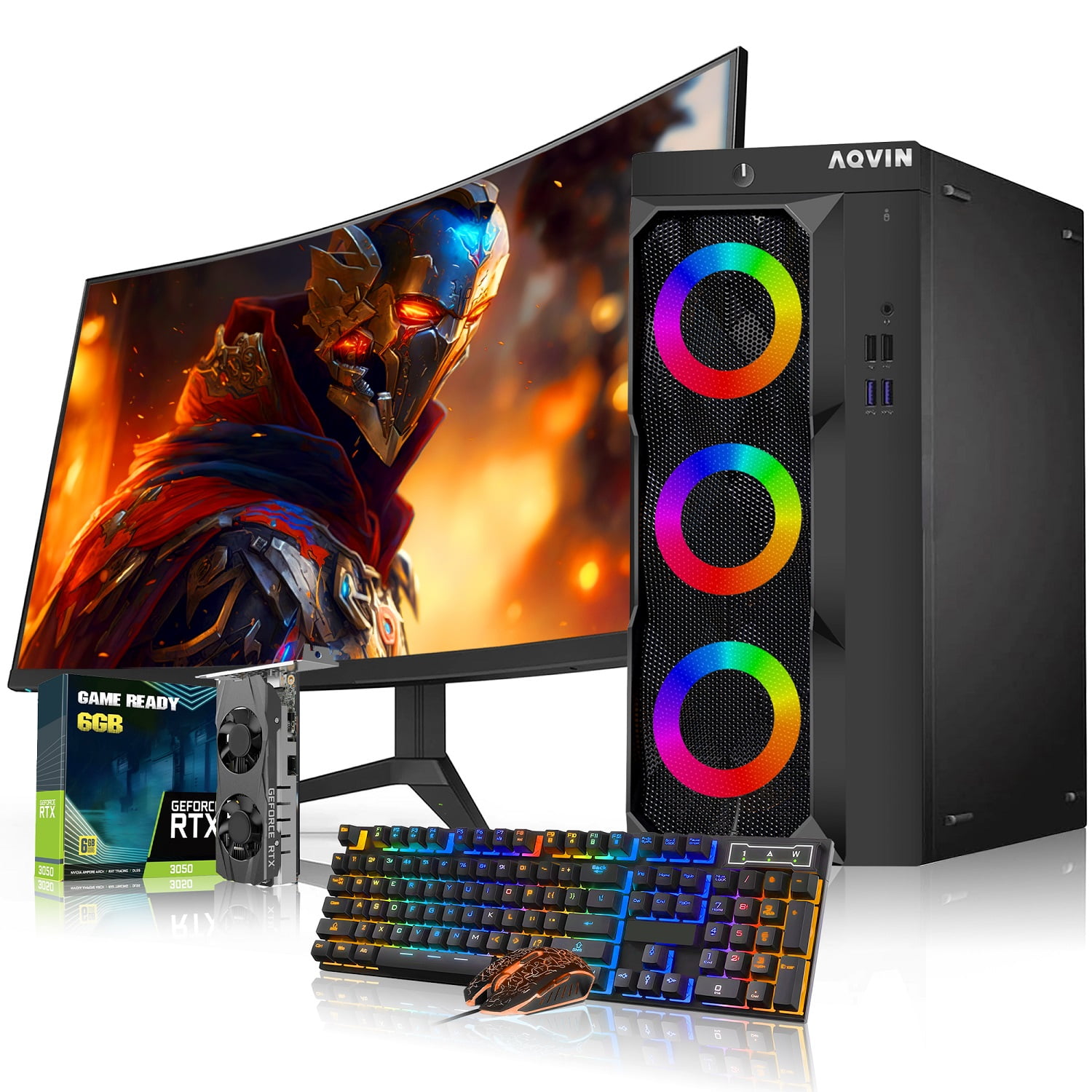 Restored AQVIN RGB Gaming PC for Gamer/ Editing Desktop Computer ...