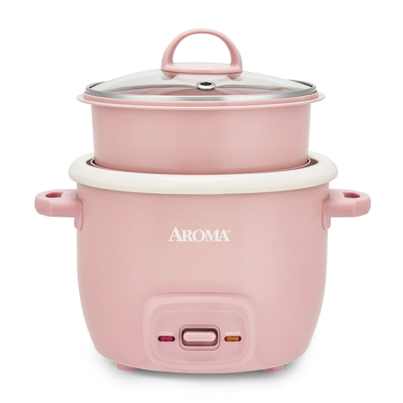 Restored AROMA 4-Cup Rice Cooker & Food Steamer (Refurbished)