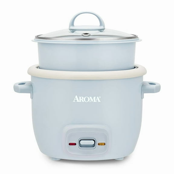 Restored AROMA 4-Cup Rice Cooker & Food Steamer (Refurbished)