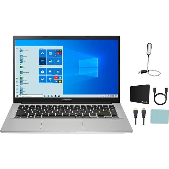 Restored ASUS Vivobook 14’’ FHD Laptop PC, Intel i3-1005G1, 1.2GHz, 4GB DDR4, 128GB SSD, Intel HD Graphics 610, Windows 10   Mazepoly Accessories (Refurbished)