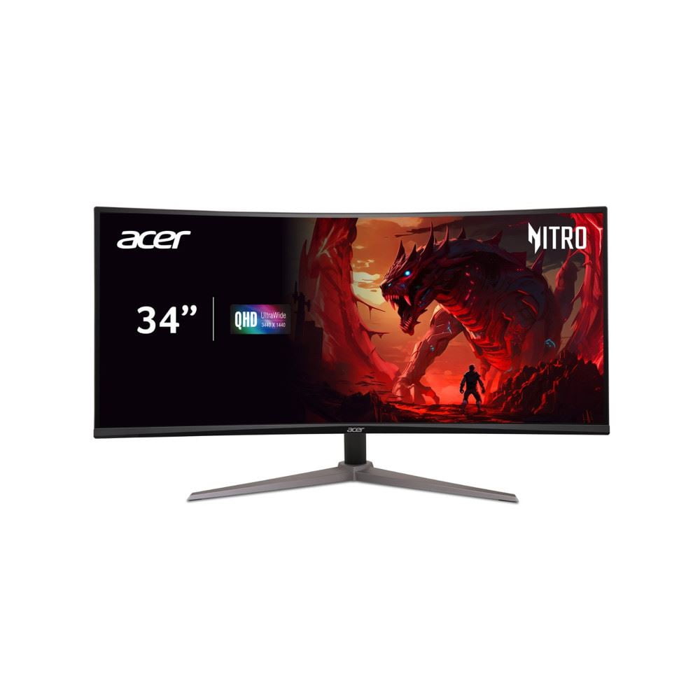 Restored Acer ED340CU 34-inch VA Ultrawide Gaming Monitor 180Hz UWQHD 3440x1440 Resolution (Refurbished)