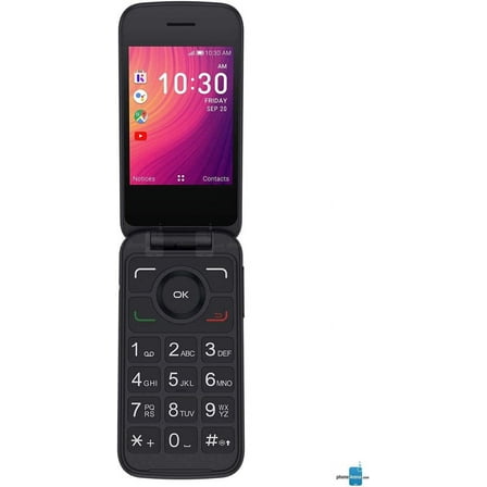 Restored Alcatel GO FLIP 3 Black 4GB 4052W (GSM Unlocked) Flip Phone New (Refurbished)