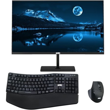 Restored TechMagnet All in one Desktop Computer, Cheetah 4, Intel Core i3 4th Gen , 8GB DDR3, 120GB SSD, 27 inch LED Monitor, MTG Wireless Ergonomic Keyboard Mouse, WiFi, Win 10 Pro (Refurbished)