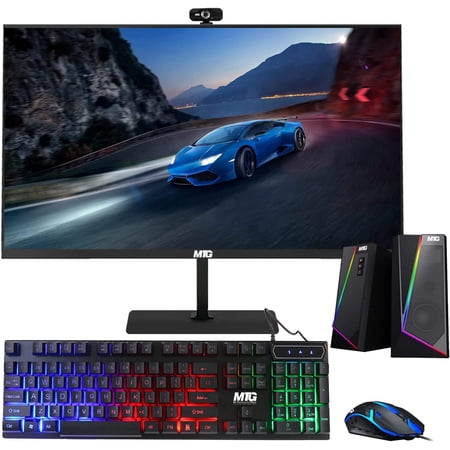 Restored All in one Desktop Computer, TechMagnet Cheetah 4, Intel Core i5 4th Gen 2.5 GHz, 16GB DDR3, 1TB SSD, New 22 inch LED, RGB Keyboard Mouse, RGB Speaker, Webcam, Windows 10 Pro (Refurbished)