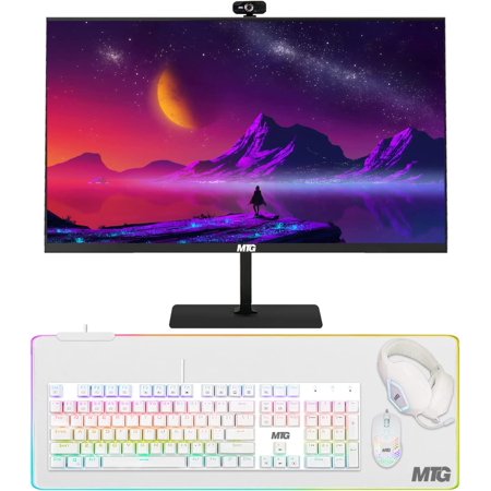 Restored All in one Desktop Computer, TechMagnet Cheetah 6, Intel Core i5 6th Gen 2.5 GHz, 16GB DDR3, 480GB SSD, New 24 inch LED, MTG Gaming Kit with Webcam, Windows 10 Pro (Refurbished)