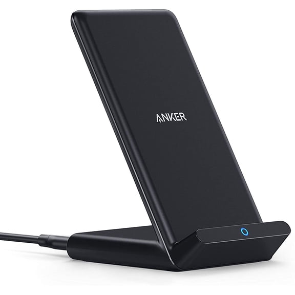Restored Anker Wireless Charger Stand, PowerWave Stand, Qi-, 10W Fast-Charging for iPhone (Refurbished)