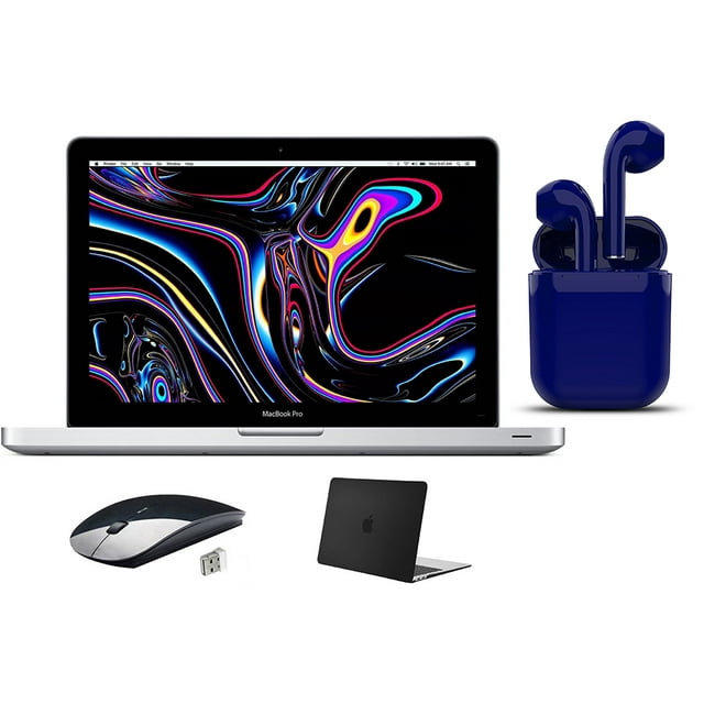 Restored Apple 13.3-inch MacBook Pro Laptop, Intel Core i5, 4GB RAM, Mac OS, 500GB HDD, Bundle Includes: Black Case, Bluetooth Headset, Wireless Mouse - Silver (Certified ) (Refurbished)