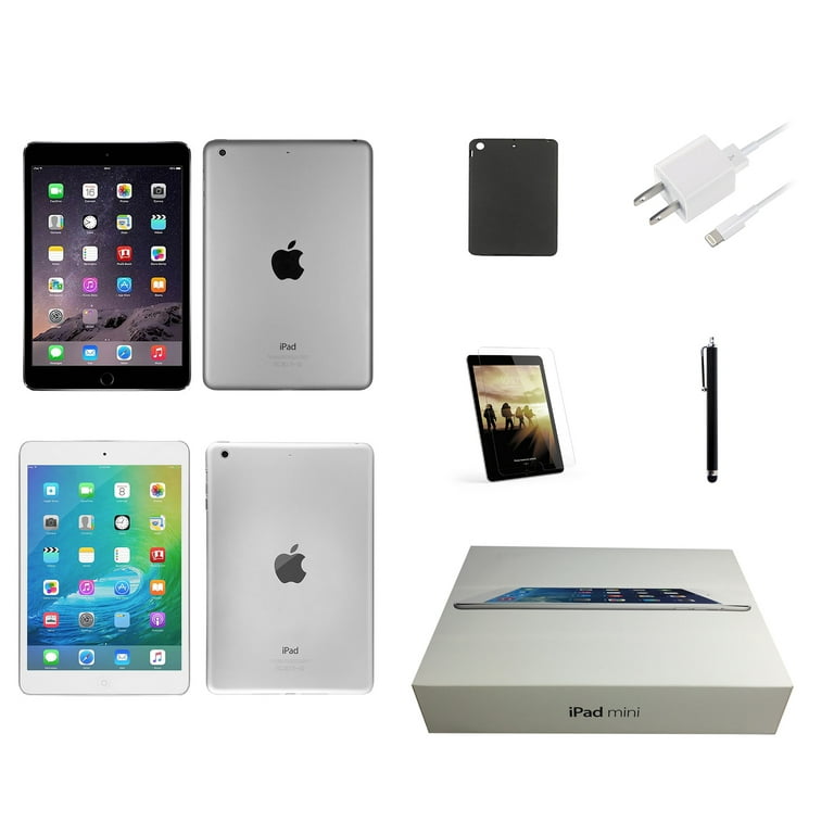 Apple iPad Mini 2 (HUGE fashion 128GB) Wi-Fi + CELLULAR 7.9-inch Tablet + Case + Charger