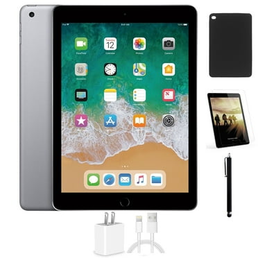 Restored Apple 9.7inch iPad 5, Wi-Fi Only, 128GB, Bundle Deal: Original Box, Stylus Pen, Case, Tempered Glass, Rapid Charger - Space Gray (Refurbished)