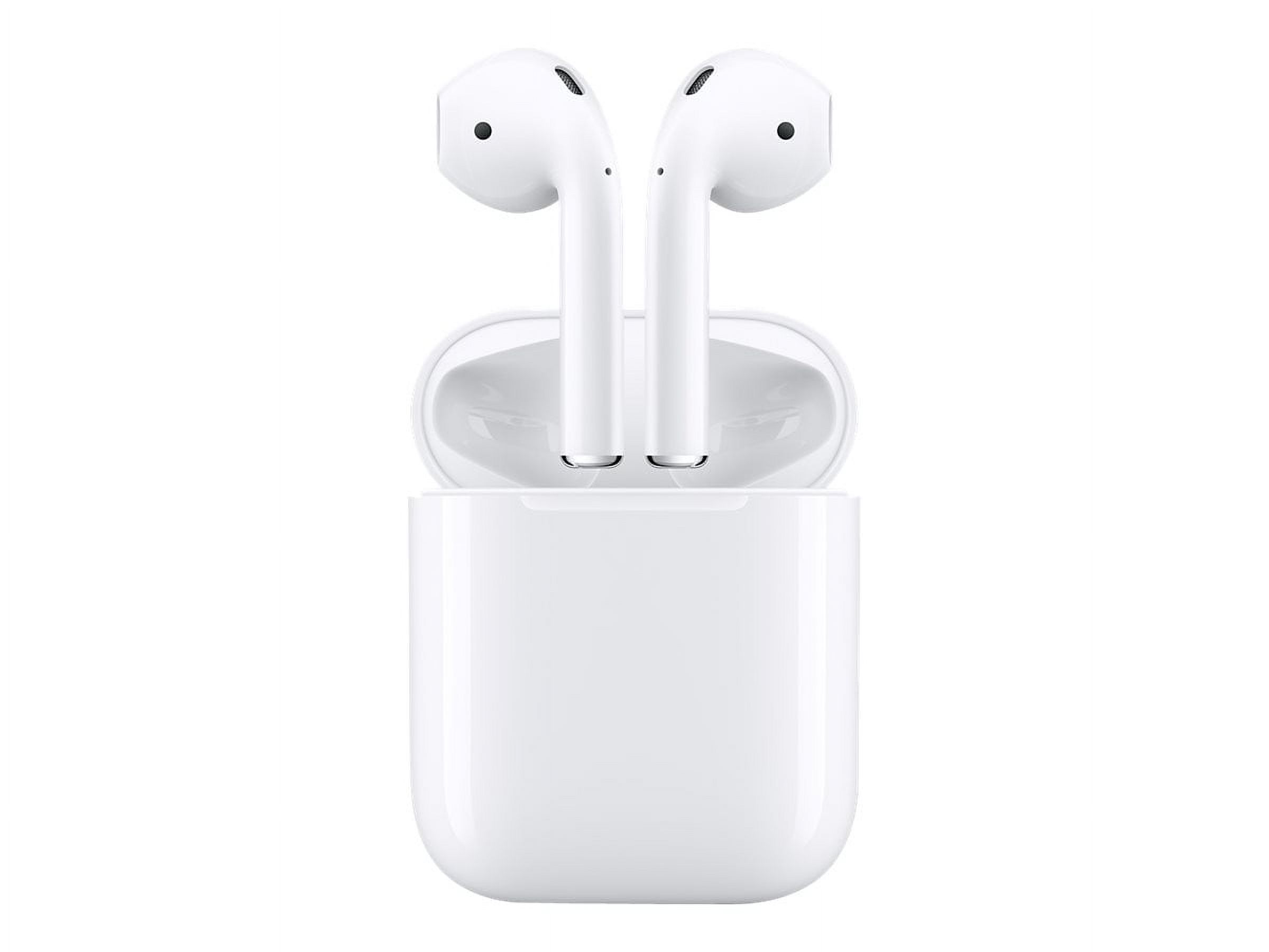 Restored Apple AirPods Bluetooth True Wireless Earbuds with Charging Case, White, VIPRB-MMEF2AM/A (Refurbished) - image 1 of 3