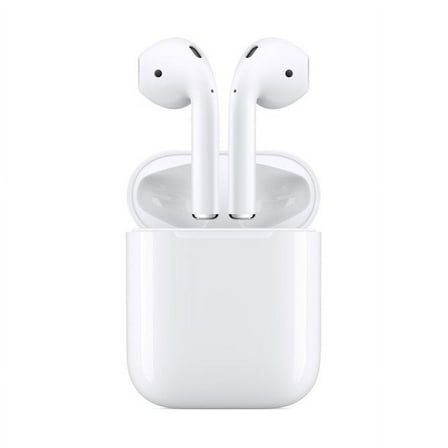 Restored Apple Bluetooth True Wireless Headphones with Charging Case, White, MV7N2AM/A-R (Refurbished)