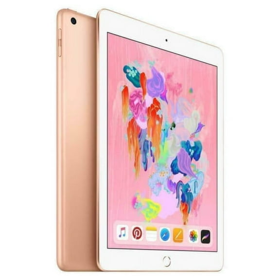 Restored Apple Ipad 6 - 9.7" Apple A10 Fusion Quad-Core 2GB RAM 32GB Storage Wifi + Cellular - Gold - (Refurbished)