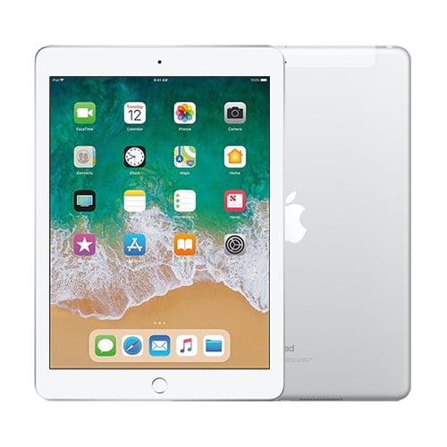 Restored Apple Ipad 6 - 9.7" Apple A10 Fusion Quad-Core 2GB RAM 32GB Storage Wifi + Cellular - Silver (Refurbished)