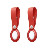 Restored Apple Leather Loop for AirTag (Red, 2-Pack) (Refurbished)