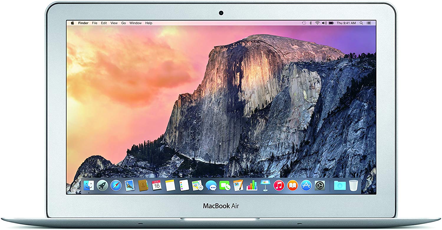 Restored Apple MacBook Air, 11.6" Laptop, Intel Core i5, 4GB RAM, 128GB SSD, No, Mac OS, Silver, MJVM2LL/A (Refurbished) - image 1 of 6