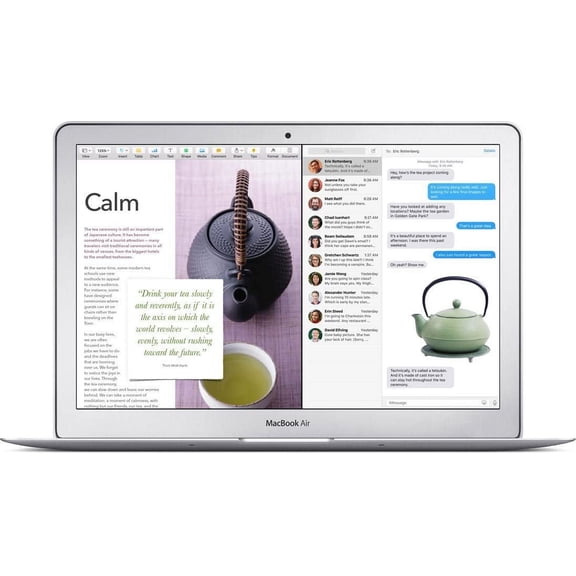 Restored Apple MacBook Air 13.3-Inch Laptop MJVG2LL/A, 1.6GHz Intel Core i5, 4GB RAM, macOS, 256GB, Silver (Refurbished)