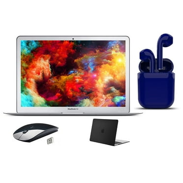 Restored Apple MacBook Air 13.3-inch Intel Core i5 4GB RAM Mac OS 128GB SSD Bundle: Black Case, Wireless Mouse, Bluetooth/Wireless Airbuds By Certified 2 Day Express (Refurbished)