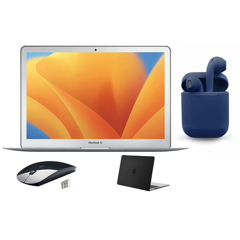 Restored | Apple MacBook Air | 13.3-inch | Intel Core i5 | 4GB RAM | Mac OS  | 128GB SSD | Intel HD Graphics | Bundle: Black Case, Wireless Mouse, 