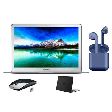 Restored Apple MacBook Air 13.3-inch Intel Core i5 8GB RAM Mac OS 128GB SSD Bundle: Black Case, Wireless Mouse, Bluetooth/Wireless Airbuds By Certified 2 Day Express (Refurbished)