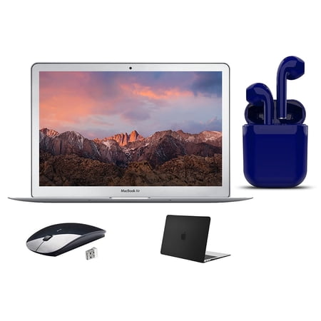 Restored Apple MacBook Air 13.3-inch Intel Core i5 8GB RAM Mac OS 256GB SSD Bundle: Wireless Mouse, Black Case, Bluetooth/Wireless Airbuds By Certified 2 Day Express (Refurbished)