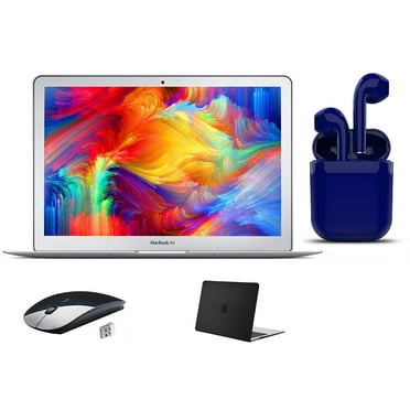 Restored Apple MacBook Air Intel Core i5 13.3-inch 4GB RAM Mac OS 256GB SSD Bundle Deal: Black Case, Wireless Mouse, Bluetooth/Wireless Airbuds By Certified 2 Day Express (Refurbished)