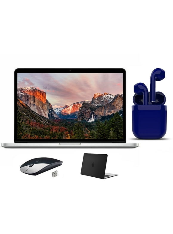 Restored | Apple MacBook Pro | 128GB SSD | 8GB RAM | 13.3-inch | Bundle: USA Essentials Bluetooth/Wireless Airbuds, Black Case, Wireless Mouse By Certified 2 Day Express