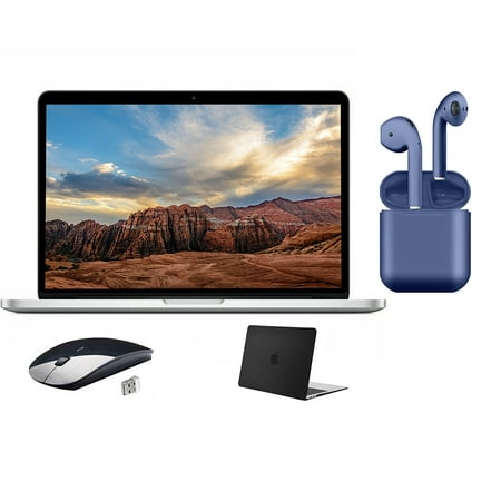Restored Apple MacBook Pro 13.3-inch Intel Core i5 4GB RAM 500GB HDD Bundle: Black Case, Wireless Mouse, Bluetooth/Wireless Airbuds By Certified 2 Day Express (Refurbished)
