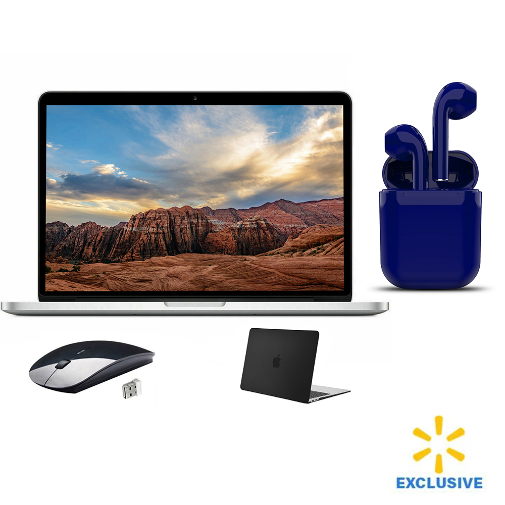 Restored | Apple MacBook Pro | 8GB RAM | 13.3-inch | 128GB SSD | Bundle: USA Essentials Bluetooth/Wireless Airbuds, Black Case, Wireless Mouse By Certified 2 Day Express - image 1 of 5