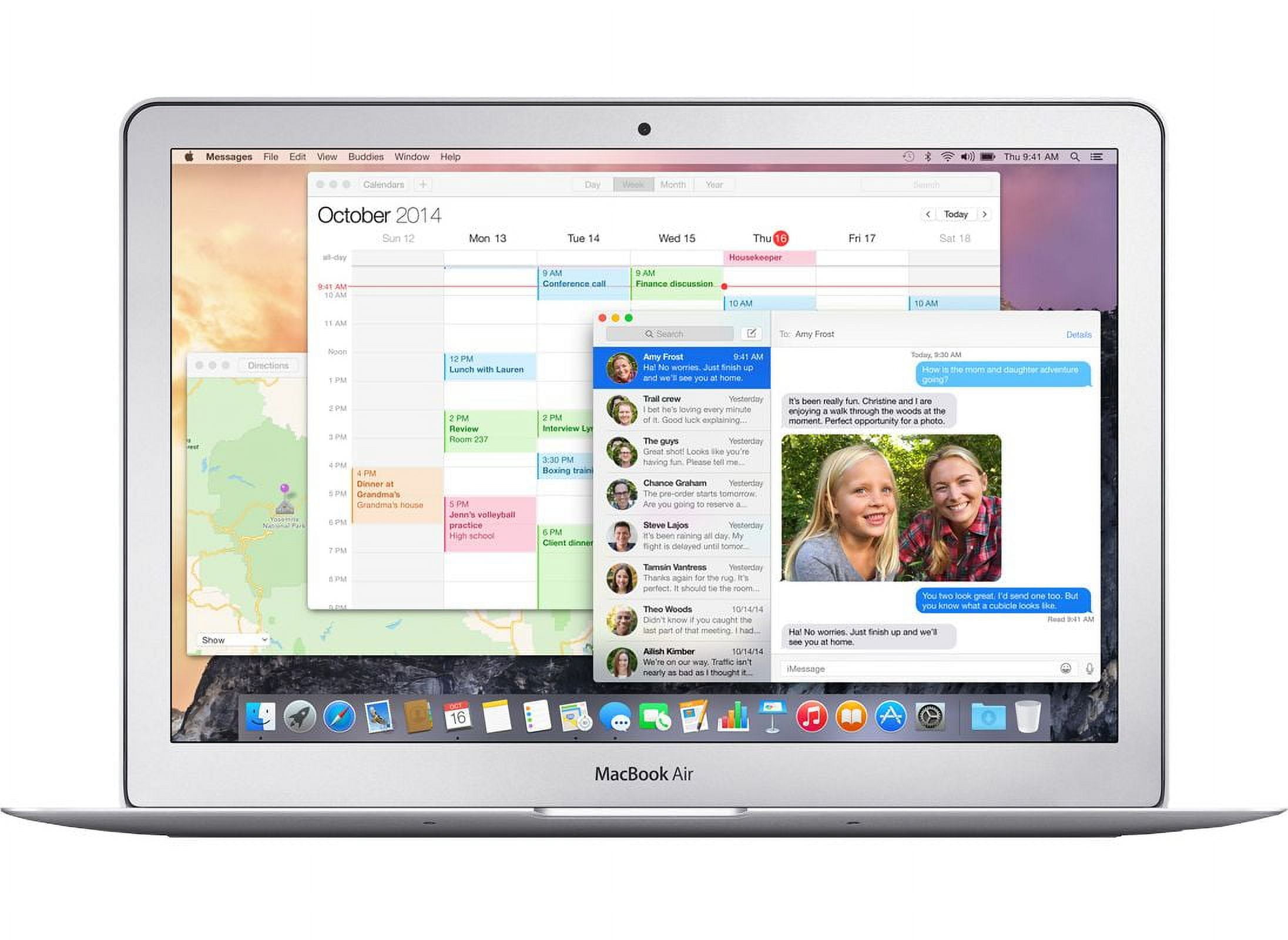 Apple Macbook Air 13.3-inch Laptop 1.6GHZ Dual Core i5 (Early 2015) MJVE2LL/A 256 GB HD 4 GB Memory 1440 x 900 Display Mac OS X v10.12 Sierra Power Adapter