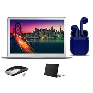 Restored Apple Macbook Air Intel Core i5 256GB SSD 4GB RAM 13.3-inch Bundle: Black Case, Wireless Mouse, Bluetooth/Wireless Airbuds By Certified 2 Day Express (Refurbished)