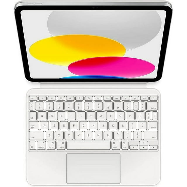 Restored Apple Magic Keyboard Folio for iPad 10th Gen - White (Refurbished)