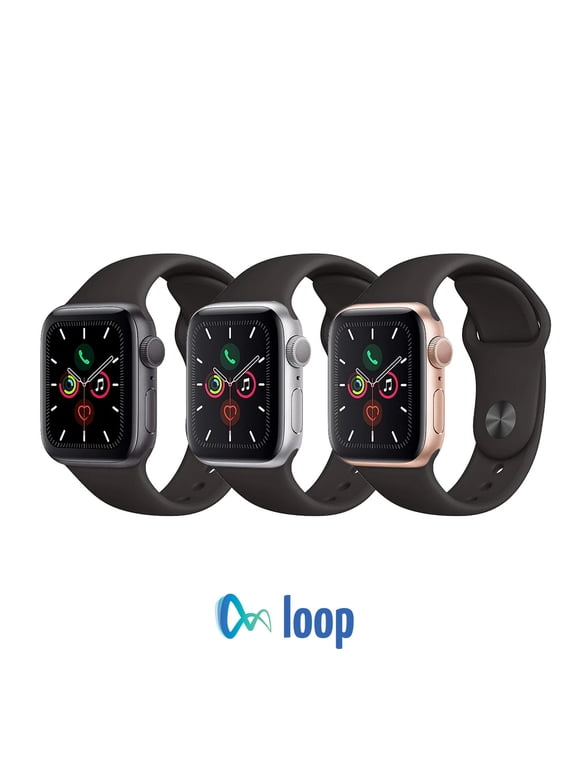 Restored Apple Smart Watch Series 5 GPS + Cellular, 40mm Silver Aluminum Case with White Sport Band - S/M & M/L (Refurbished)