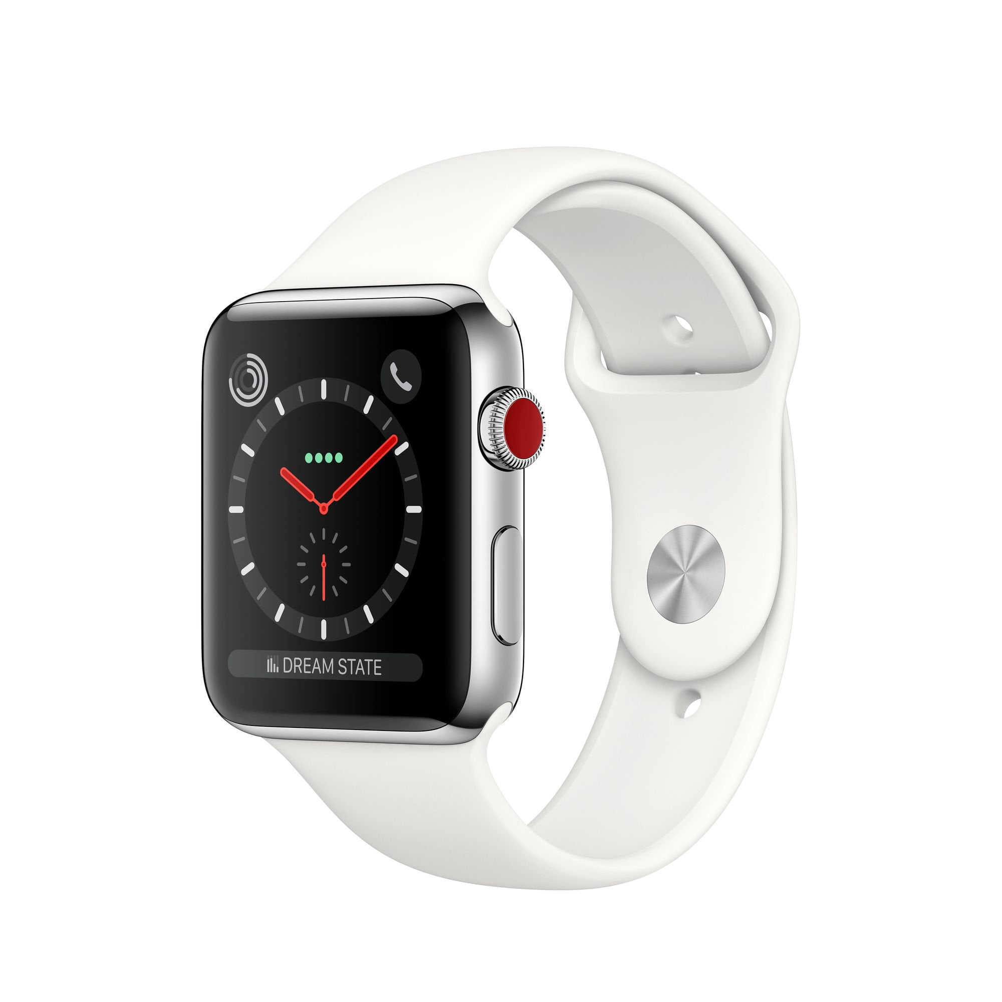 Restored Apple Watch Series 3 GPS 42mm Ceramic White Case White Sport Band Refurbished Walmart